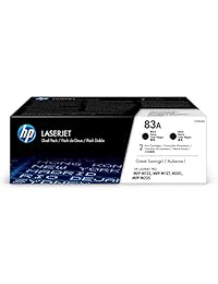 HP, cartucho de tóner negro HP 83A (CF283A), 2 cartuchos de tóner (CF283AD)