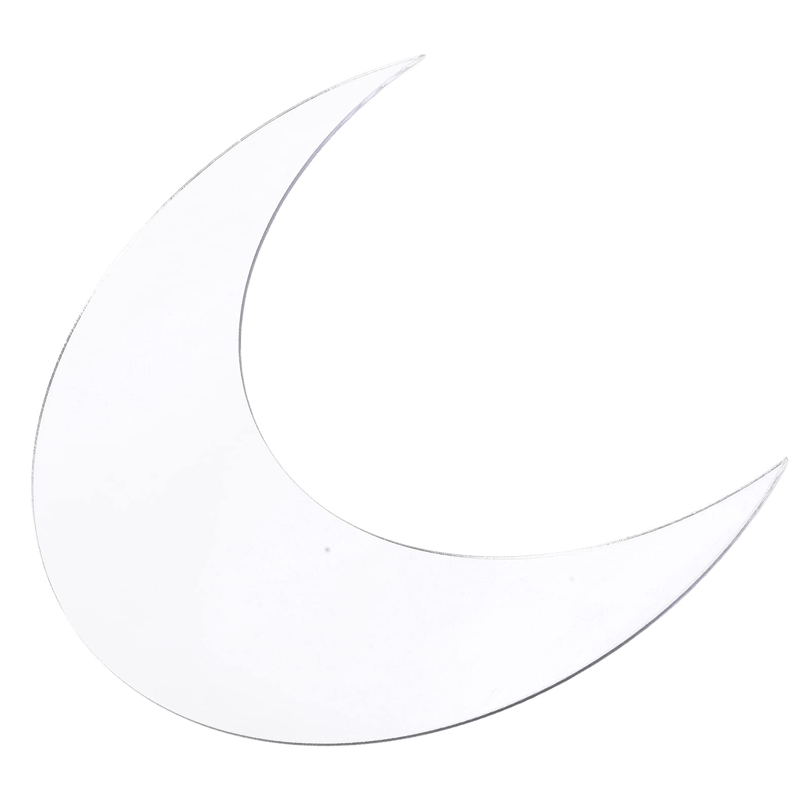 TOPINCN Wall Sticker, Acrylic Moon Shape Mirror Wall Sticker Decorative Background Decal for Home Office Corridor(Silver)