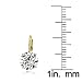 14K Yellow Gold 2.50 CTTW Cubic Zirconia Round Leverback Earring, 7mm
