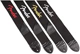 Fender Guitar Strap Polyester Webbing 2 Inch Adjustable 33-53 Inches Black view 3