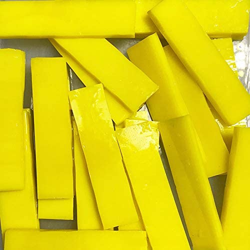 1 X 4 cm Stained Glass Strip,DIY Glass Mosaic Hobbies,DIY Crafts,Plates,Picture Frames,Flower Pots,Handmade Jewelry 200g (Yellow)