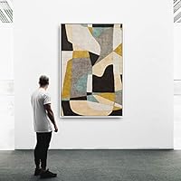 Framed Canvas Wall Art Color Block Canvas Prints Home Artwork Decoration for Living Room,Bedroom - 16x24 inches