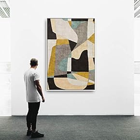 Framed Color Block Home Artwork for Living Room Bedroom