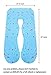 Pregnancy Pillow Cover/U Shaped Pillow Cover/Pregnancy Pillow Case/Maternity Pillow Case/Pillowcase with Removable Cotton Cover 57x30 Inch for Pregnancy Pillow Moonblue