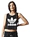 adidas Originals Women's Top's Loose Crop Tank, Black/White, Medium