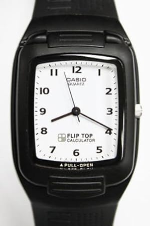 casio flip top calculator watch
