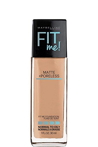 Maybelline Makeup Fit Me Matte + Poreless Liquid Foundation Makeup, Soft Sand Shade, 1 fl oz