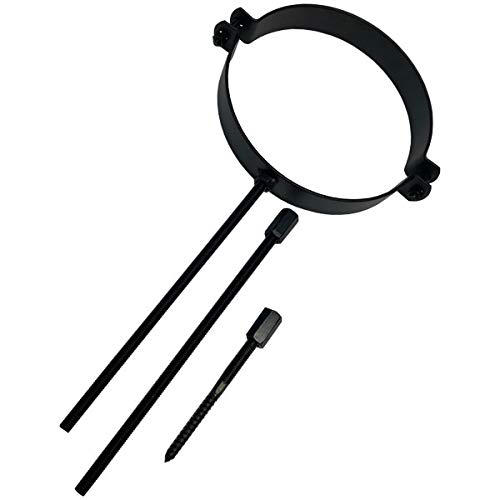CHIMSOC Black Stove Pipe - 150mm (6 inch) Diameter - Adj Wall Bracket