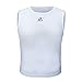 PALMFOX Mens Sleeveless Sports Undershirt Slimming Body Shaper Vest Shirt (Small, White)
