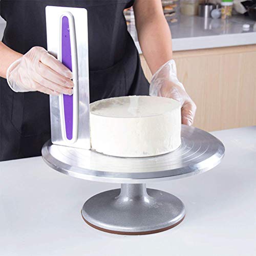 FOCCTS Stainless Steel Bench Scraper, Cake Edge Side Decorating Tools Scraper Smoother Scraper, 5.5oz - Thumbnail 4