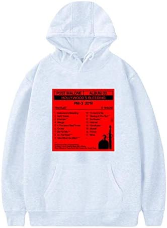 GIDIGOU Women 2019 Post Malone Hollywood Bleeding Drawstring Pockets Pullover Hoodie Long Sleeve Sweatshirt