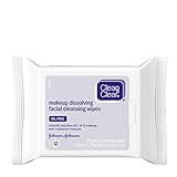 Clean & Clear Makeup Dissolving Facial Cleansing Wipes, 25 Count