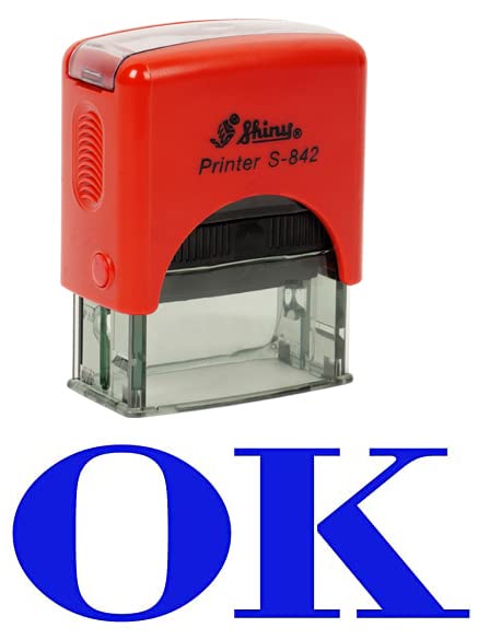 Printtoo OK Self Inking Rubber Stamp Custom Shiny Office Stationary Stamp