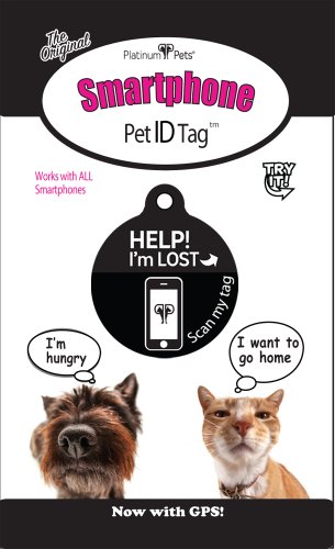 UPC 810393021472, Platinum Pets The Original Smartphone Cat ID Tag with GPS, Small, Black