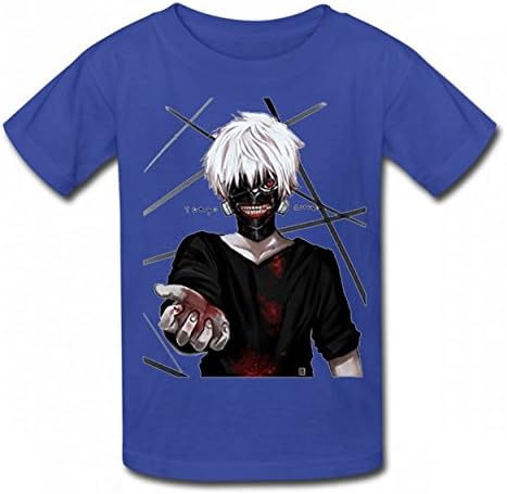 XNDHWD Print Tshirt Cotton Tops Popular Children Tee Royal Blue