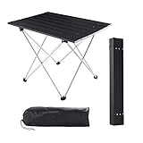 Foldable Camping Tables, Aluminum Lightweight Camping Desk for Indoor and Outdoor Picnic, Camping, Fishing, BBQ, Beach, Travel