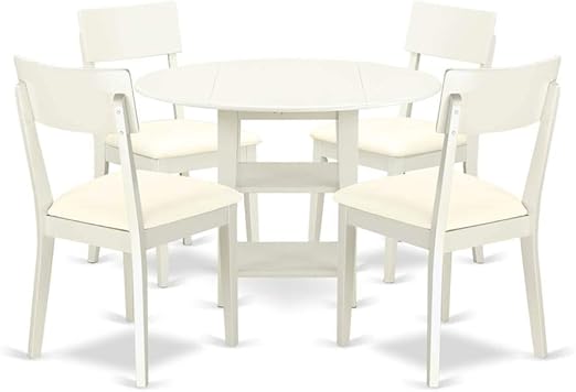 Amazon Com Sudbury 5 Piece Dual Drop Leaf Dining Table Set