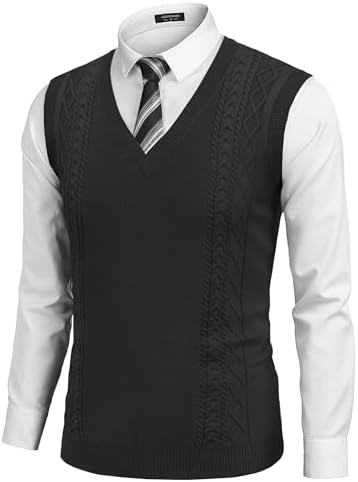 Men Women Knitted Cotton V-Neck Vest JK Uniform Pullover