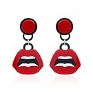 Tidoo Jewelry Lovely Acrylic Dangle Stud Earring Punk Style Nightclub Exaggeration Hip Hop Jewelry