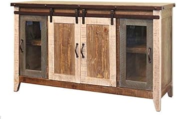 Amazon Com Madeline Antique Multi Color 60 Rustic Sliding Barn
