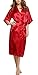 Avidlove Women's Robes Long Classic Satin Lounge Wedding Kimono Nightwear, Red (FBA), Medium