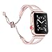 Secbolt Bling Bands Compatible with Apple Watch Band 42mm 44mm 45mm 46mm 49mm iWatch Series 10/9/Ultra/SE/8/7/6/5/4/3/2/1, Women Dressy Metal Jewelry Bracelet Stainless Steel, Rose Gold