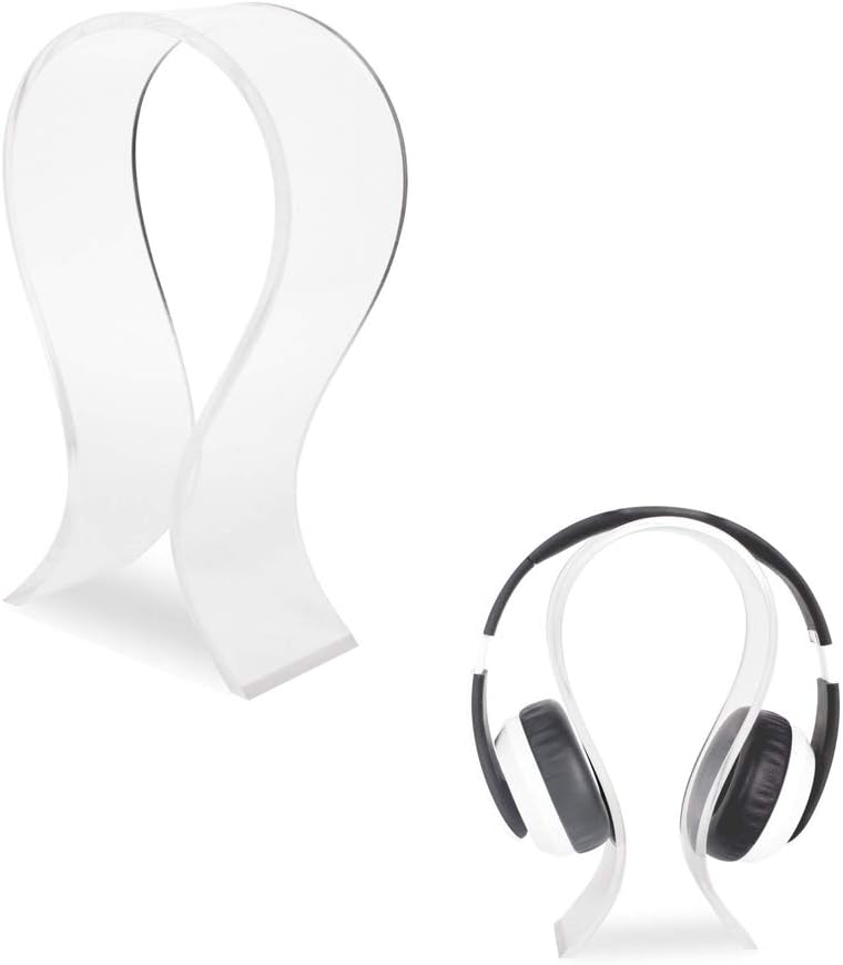 Dikley Headphone Stand Gaming Headset Stand Headphone Holder Mount Earphone Stand Universal Headset Showing Display Hanger Wired Wireless Headphone (White)