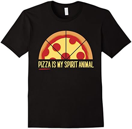 Men's Pizza is my Spirit Animal T-Shirt Small Black