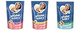 Purina Whisker Lickin's Tender Moments Moist - Salmon, Chicken, and Crunchy tuna flavors __3productbundle__ …