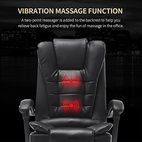 VANSPACE Ergonomic Massage Office Chair with Footrest Reclining