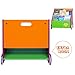 labebe Kid Bookshelf with Wheels, Green Owl Wood Bookshelf for Kid 1 Year Up, Baby Bookshelf/Child Bookshelf/Toddler Bookshelf/Toddler Book Rack/Display Shelf/Book Display/Kid Corner Bookshelf Decor