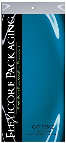 Flexicore PackagingÂ® | Gift Wrap Tissue Paper | Size: 15"x20" | 100 Sheet | Acid Free Bulk | (Turquoise, 100 Sheets)