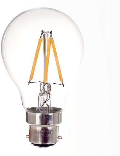 ONDENN LED Filament Lamp A60 B22 4W 400LM 2700K Warm White 120V Dimmable Replacement for 60Watt Classic Light Bulb