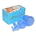 MENGCORE 1 Set/4 Pcs Health Care Body Anti Cellulite Silicone Vacuum Massage Eye Neck Face Back Massager Cupping Cup (Blue)
