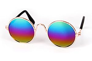 Small pet dog cat glasses sunglasses universal eye photo props blue and green Professional process