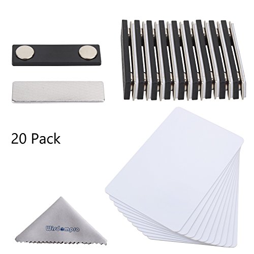 Buy DIY Name Badges Wisdompro 20 Set White Printable Blank PVC Badges 