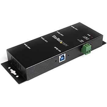 StarTech.com Mountable USB 3.0 hub - Industrial - Rugged - Black Metal - Bus Powered -  USB 3 Hub - USB Extender - Powered USB 3.0 Hub
