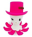 Cute Baby Teether. BPA Free Otto Octopus, Stimulates Gums, Soothes Teething pain. 5 bright colors. Soft, Food Grade Silicone, FDA Approved. Great first toy. Perfect present for babies 3month + . Pink