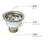 Highcraft 9753 Kitchen Sink (3-1/2 Inch) Stainless Steel Drain Assembly with Strainer Basket and Rubber Stopper Long Extended Shank (3-3/4 Inch)
