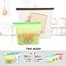 Reusable Silicone Food Storage Bags ,Yeeone 17 Pack Food Grade Airtight Seal Versatile Preservation Bags for Sandwich, Snack, Vegetable, Liquid, Meat, lunch, fruit, Freezer Containers