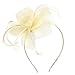 Acecharming Fascinators Hat Flower Sinamay Feather Headband Cocktail Tea Party Headwear Hat Girls and Women