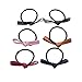 LOVEF 6 Pcs Simple Korean Elastic Double Knotted Bows Rubber Band Elastic Head Tie Hair Band Girls Hair Accessories for Women Headwear
