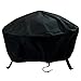 Sunnydaze 48-Inch Fire Pit Cover Round - Outdoor Fire Pit Cover - Weather-Resistant PVC with Drawstring Closure - Durable Protection for All Seasons - Black