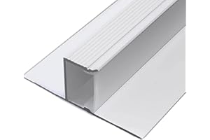 DGLILUAN Plaster in Recessed LED Aluminum Channel T Shape, 3.3 FT/1 Meter LED Strip Light Shadow Channel with Milky Diffuser, Suspended Ceiling Baseboard Edge Trim Light Profile (White, 10 Pack)