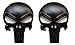 Fixxxer LLC Premium Matte Black 3D Metal Decal/Sticker (2 Pack) - Tactical Skull for Gun Magazine, Car, Truck, Motorcycle, etc. primary
