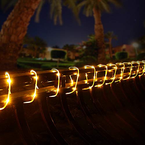 Solar Rope Led string lights 33ft 100LED Solar Powered Fairy Lights waterproof Decoration for Xmas,home,gardens,and parties.