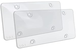 2 Pack License Plate Cover,Weather Resistance,Unbreakable Licence Plate Protector with Transparent Design,Fits All Standard 6