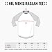 NFL Ultra Game Men's T-Shirt Raglan Baseball 3/4 Long Sleeve Tee Shirt, White, ,