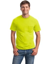 Gildan de los hombres 7 8 pulgadas Collar Doble de Bolsillo Aguja Playera tejida