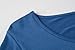 LARACE Women 3/4 Sleeve Tunic Top Loose Fit Flare T-Shirt(3X, Steel Blue)